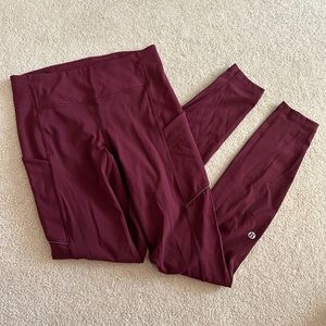 Basically new maroon swift speed LULULEMON LEGGINGS